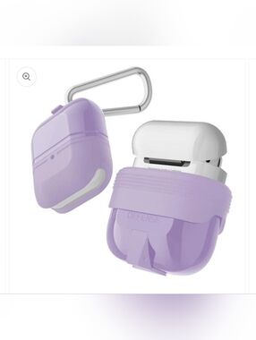 Red Protective AirPods Case Cover with Carabiner